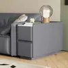 Nuevo Gabinete Lateral de Sofá de Madera Maciza de Color Crema de Pie, Mesa Lateral Pequeña para Sala de Estar, Gabinete de Esquina de Lujo Ligero, Mesa de Esquina, Mesa de Café