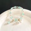 Pulsera Lunar Gris Ojo de Gato Imitación para Mujer, Colgante de Campana Simple, Regalo de Cumpleaños para Mejor Amiga, Estilo Ins de Vidrio