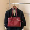Bolsa Tote Retrô Simples para Mulheres, Bolsa de Mão e Bolsa de Ombro de Grande Capacidade, Novo Modelo 2025, Estilo Coreano, Bolsa Feminina de Moda Diária