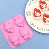 Em estoque atacado conjunto de 4 peças molde de silicone para bolo melodia DIY molde de gato de desenho animado ferramentas de decoração de chocolate