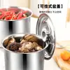 Pote tempero para hot pot em aço inoxidável com tampa, selado e à prova de umidade, garrafa de tempero comercial de grande capacidade, simples e prático, direto do fabricante