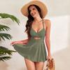 Swimsuit Women's 24-Year New Tankini Amazon Explosions Split Cross Skirt Swimsuit tankini Bikini