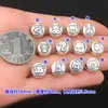 Plata Pura S999 Cuentas del Zodiaco Cuentas Redondas Joyería de Cristal Pulsera Tejida Collar Accesorios DIY