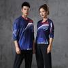 Camiseta de manga larga para bádminton de Otoño e Invierno, uniforme para hombre y mujer, camiseta de equipo de secado rápido, traje de uniforme de tenis de mesa para niños, impresión