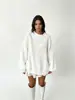 Suéter pullover de punto grueso con cuello redondo, patrón de rombos texturizado, talla grande, corte holgado, color liso, nuevo estilo otoño e invierno 2026, transfronterizo europeo y americano, para mujer