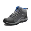 Zapatos de Senderismo para Pareja Otoño e Invierno Forrados de Lana Calientes Zapatos de Viaje Botas de Nieve para Exteriores de Mujer Antideslizantes Zapatos Deportivos de Senderismo para Hombre