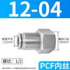 Conector Rápido de Alambre Interno de Acero Inoxidable Enchufe Rápido de Rosca Interna Pcf6-0102/8-04/10-04 Conector de Alambre Traqueal