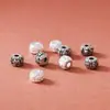 Plata pura s925 vintage 5.5mm cuentas espaciadoras de mantra de seis caracteres pulsera de manualidades DIY pulsera Bodhi materiales accesorios