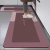 Alfombrilla de Piso para Cocina Fácil de Limpiar Transfronteriza Amazon Tira Larga Absorbente de Agua Secado Rápido Antideslizante Almohadilla para Pies Alfombrilla de Piso de Diatomeas para el Hogar
