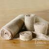 Rolo de linho de cor sólida DIY feito à mão Natal casamento artesanato tiras de linho rolo de juta natural tecido para caminho de mesa encosto de cadeira
