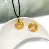 Colgante de collar de oro de arena vietnamita, unisex, deslumbrante diseño de escamas de dragón, amuleto de paz, aleación de cobre, dragón y fénix, cien bendiciones, estilo antiguo, colgante Pixiu