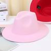 Sombrero Sombrero de Lana Liso para Hombre y Mujer en Primavera y Otoño Estilo Retro Británico Hepburn Color Sólido Sombrero de Fieltro Ventas Directas de Fábrica