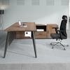 Escritorio de gerente de placa de acero y madera, escritorio de supervisor, silla de jefe, mesa de oficina moderna y sencilla, muebles de oficina de Nanjing, venta al por mayor de fábrica