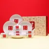Chongshang Paz e Alegria Criativo Simples Doméstico Conjunto de Cerâmica para Mesa Evento de Celebração de Abertura de Loja Presente Comercial Atacado