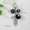 Dados de Forma Especial para Billar Negro 8 Bolas Paquete Colgante Llavero Diseño Personalizado Colgante para Funda de Teléfono Cadena para Colgar en Bolso