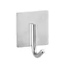 Gancho de Acero Inoxidable sin Taladro, Gancho Adhesivo Individual, Resistente al Agua y a la Humedad, Montado en Pared para Puertas de Cocina y Baño