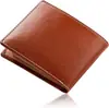 Cartera de Cuero Curtido Vegetal para Negocios Rakuten Japonesa Cartera Multifuncional con Compartimento para Monedas y Múltiples Ranuras para Tarjetas Cartera de Cuero Genuino para Hombre