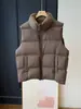 Chaleco puffer pesado súper elegante, nuevo estándar nacional, 95% plumón de pato blanco, chaleco chaqueta de plumón cálido para mujer, invierno 26015