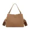 Bolso de Compras Versátil Casual de un Solo Hombro Cruzado, Estilo Nuevo, Patrón de Lichi, Moderno, Gran Capacidad, Bolso Cubo para Mujer