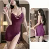 Lencería sexy nueva, íntima y seductora, vestido camisola de doble capa transparente, encaje, sexy y puro, conjunto de pijama camisola para mujer