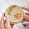 Tapa de cuenco de osmanthus para goldfish, tapa de platillo, cenicero para plantas, tapa de tetera, accesorios para ceremonia del té Kung Fu, pequeños adornos para mesa de té