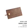 Portatarjetas de Nogal Negro y Latón Pequeño de Madera Maciza Portatarjetas de Negocio Menú Portamarcas de Marca Soporte para Notas Mensajes Pantalla de Mesa