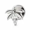 Brincos de liga de titânio F136 com zircônia, corte marquise duplo, piercing de osso da orelha com rosca interna, piercing de lábio, joias para piercing corporal