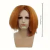 Peluca Cosplay Naranja con Raya Media Estilo Personaje Chucky Película de Terror Popular al por Mayor Transfronteriza Muñeco Fantasma Anime