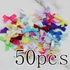 Lazo de Cinta de Satén Rosa Fresco 4*4cm Flor de Lazo de Satén de Poliéster Manualidades DIY Decoración para Coser Ropa