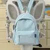 Mochila de Viaje Estilo Coreano Ins Bordado de Lazo Rosa Suave Juvenil Linda y Adorable Mochila para Salidas de Primavera