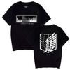 Camiseta Estampada com Padrão de Anime Japonês Attack on Titan Algodão Puro Street Harajuku Moda de Verão Tops para Homens e Mulheres