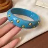 Pulsera redonda geométrica de resina minimalista estilo coreano, moderna y única, pulsera versátil con una estética de diseño de nicho
