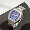 2024 Exportación Tipo Barril de Vino Negocios Moda Reloj de Cuarzo Carreras No Mecánico Volante Hueco Moda Reloj para Hombre