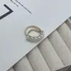 Anillo Abierto de Cadena de Perlas Moda Vintage Estilo Femenino Lujo Ligero Anillo Distintivo Exquisito Anillo Estilo Frío de Celebridad Cibernética