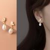 Brincos de Pérola Gota d'Água de Prata S925 Nalan Feminino Estilo Japonês e Coreano Luxo Leve Elegante Vermelho da Internet Borboleta Brincos Curtos M01175
