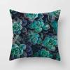Funda de Almohada de Poliéster con Estampado de Planta Tropical de Moda Oficina Funda de Cojín para Sofá de Tela Hogar Funda de Almohada de Poliéster