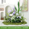 Arreglo de Flores Artificiales y Plantas Verdes HY-DS3 para Decoración de Fondo de Boda, Flor de Mesa, Decoración de Mesa de Comedor, Decoración de Flores Falsas de Lujo Ligero