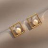 Aretes Transfronterizos para Mujer, de Alta Gama, Lujo Accesible, Compactos Elegantes, Diseño Nicho, a la Moda, Aretes Simples y Versátiles para Mujer, Joyería