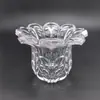 Portavelas de Cristal con Flores de Lujo Creativo, Portavelas de Aromaterapia Relleno de Cera, Tazón de Helado, Copa para Pastel, Tazón de Postre