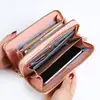 Nueva cartera larga con cremallera para mujer, monedero, bolso multifuncional para teléfono móvil, gran capacidad, tarjetero simple para múltiples tarjetas