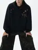 Sudadera con Capucha Bordada Estilo Retro Americano para Hombre 2026 Otoño/Invierno Nuevo Estilo Perezoso Nicho Versátil Casual Superior Hombre