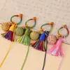 2026 Llavero de Cuerda Multicolor Estilo Étnico Tejido a Mano Multicolor Exquisito Adorno de Bola Colgante para Bolso Accesorios de Borla Venta al por Mayor