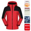 Chaqueta gruesa y fina con logotipo impreso personalizado para construcción de grupos al aire libre, a prueba de viento y frío, cálida, tres en uno, chaqueta de trabajo para hombres y mujeres