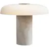 Lámpara de mesa pequeña minimalista estilo chino, lámpara de noche creativa con plato de jade blanco, luz nocturna decorativa artística para casas de huéspedes y dormitorios, disponible al por mayor