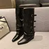 Botas Altas Hasta la Rodilla para Mujer 2026 Nuevas de Verano para Personas Bajas Botas Largas que Aumentan la Altura Hebilla de Cuero Botas Altas de Montar