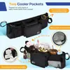 La Bolsa Colgante para Almacenamiento de Pañales y Botellas de Coche Más Vendida de Amazon Bolsa Colgante para Almacenamiento de Cochecito de Bebé Bolsa de Almacenamiento para Cochecito Doble