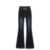 Jeans Lavados Vintage Americanos Viejos Micro-La Elásticos 2025 Primavera y Otoño Nuevo Diseño de Nicho Pantalones de Mopa