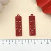 Surtido de 30 suministros de boda de bendición de fortuna roja estilo chino, colgante DIY, caja de dulces, llavero, accesorios de joyería