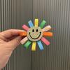 Bonita pinza para el pelo con forma de flor para niña, accesorio para el pelo de estilo coreano, pinza para el pelo para mujer, girasol colorido, accesorios de ropa DIY, tocado hecho a mano