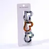 Pinza de Agarre para Cabello con Forma de Corazón Hueco Mediano de 5 cm Estampado de Leopardo Personalizado Pinza para el Cabello de la Parte Posterior de la Cabeza Cola de Caballo Semialta Pinza de Tiburón